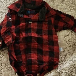 Rugged butts buffalo plaid bodysuit